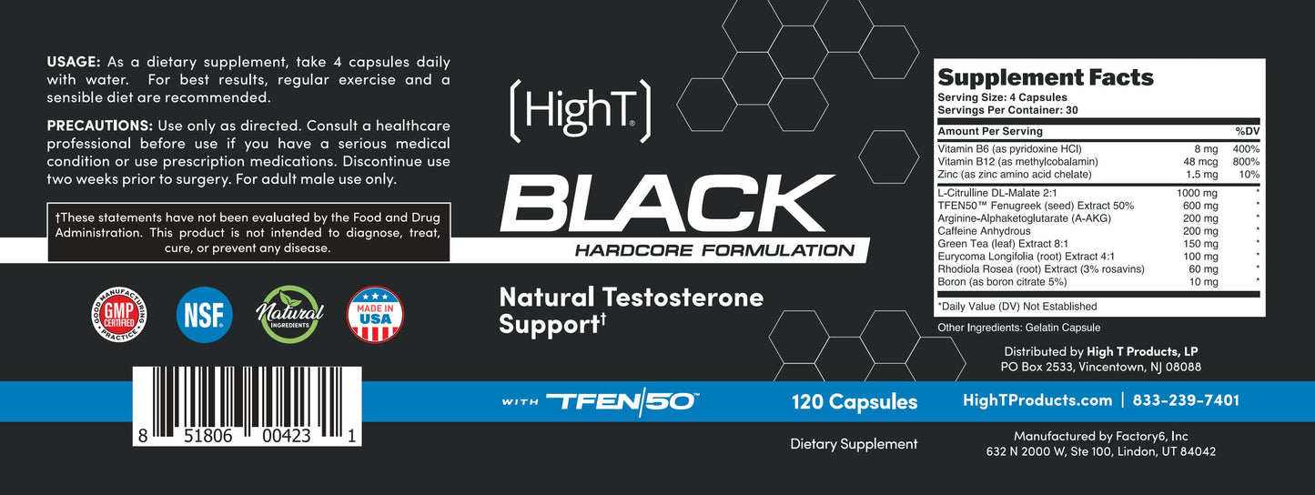 
                  
                    High T BLACK Hardcore Formulation 120ct
                  
                